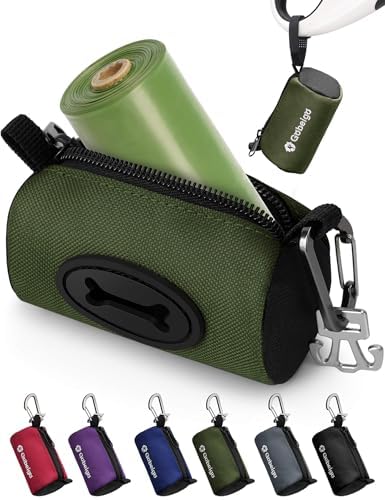GGobeigo Dog Poop Bag Holder with Used Waste Bag Carrier(Army Green) by Gobeigo