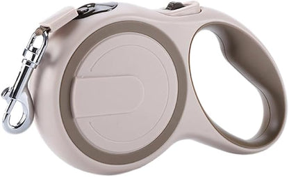 Retractable Dog Leash,16ft Dog Walking Leash Strong Nylon Tape and Anti Slip Handle One-Handed Brake No Tangle for Small Dogs Up to 44lbs.（Khaki）