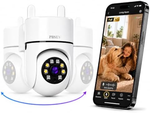 AI Indoor Security Camera, Smart Pet Camera with Phone App, US Cloud by PBSEV