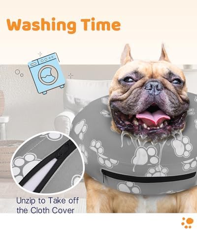 Supet Inflatable Dog Cone Collar Alternative After Surgery, Dog Neck Donut Collar Recovery E Collar, Soft Pet Cone for Small Medium Large Dogs - Image 5