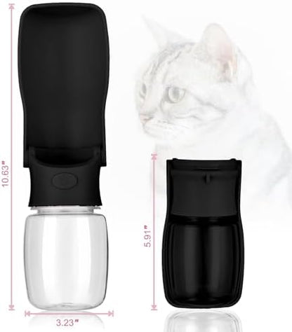 Portable Dog Water Bottle, Foldable Water Bottle for Dog, Black, 12oz - Image 3