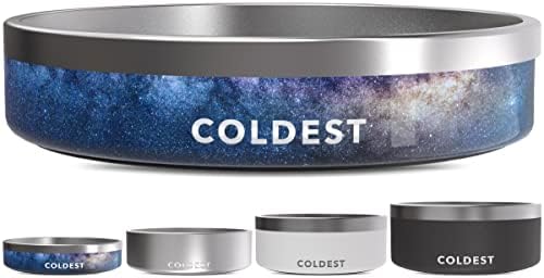 Coldest Dog Bowl - Anti Rust Metal, Non Slip, 3 Layers Insulated Stainless Steel Dog Bowls - Spill Proof & Heavy Duty - Water Bowl for Dogs, Cats & Pets, Dish Washer Safe (21 oz, Into The Beyond) by Coldest