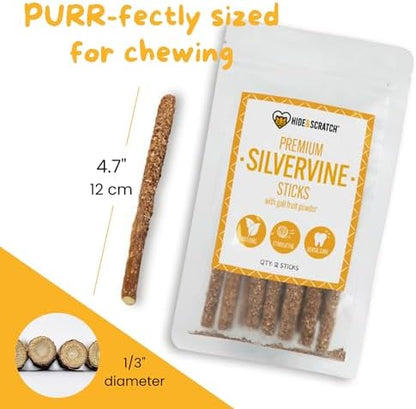 Hide & Scratch Silvervine Catnip Balls 3 Pack Hand Woven Cat Chew Toys - Image 3