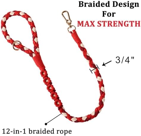 Dual Dog Leash,Double Dog 360 Swivel No Tangle Walking Leash,Comfortable Shock Absorbing Reflective Bungee for Two Dogs（Red） - Image 3