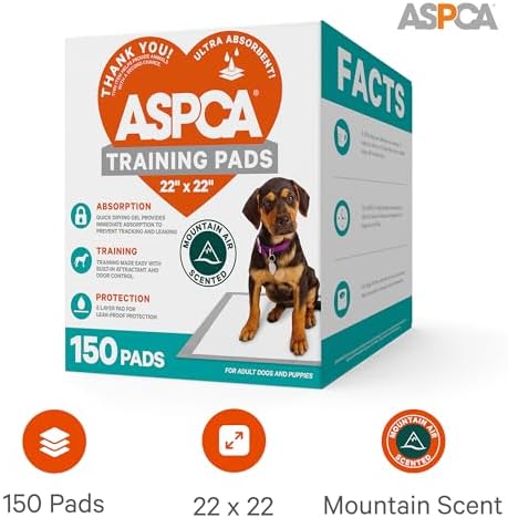 ASPCA - Scented Puppy Pads | Extra Absorbent Dog Training Pads for Cats & Dogs | Leak-Proof Layers | Odor Control & Quick-Dry | Non-Slip & Tear-Resistant | Travel Friendly | Pack of 150 | Size 22"x22' - Image 2