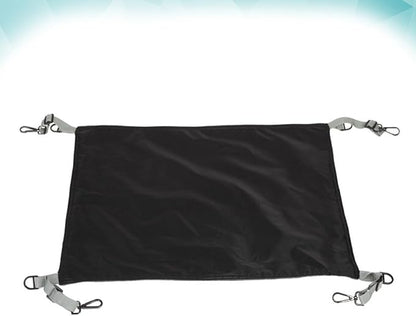 Cabilock Cat Hammock Bed, Waterproof Fleece Lined Reversible Pet Lounger, Warm Soft Sleeping Mat for Indoor Cats and Kittens, Black