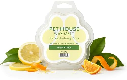Fresh Citrus Wax Melts Plant-Based Wax, 2 Pack Pet House by OneFurAll