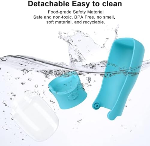 Portable Dog Water Bottle Dispenser [Leak Proof & Foldable] Dog Travel Water Bottle Bowl Accessories for Puppy Small Medium Large Dogs Pet Water Bottles for Dogs Walking Outdoor Hiking 19OZ - Image 4