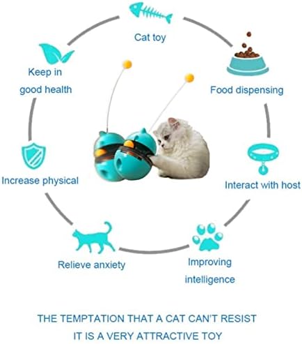 Cat Treat Dispenser Tumbler Interactive Puzzle Feeder, Cat Snacks Temptations Ball Food Puzzle Toy - Image 5