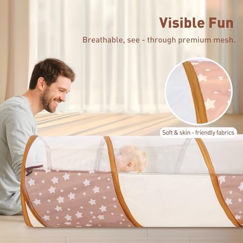 Kids Play Tunnel Toys for Toddlers 1-3, 69" x 18" Pop up Crawl Tunnel Tent for Boys and Girls, Play Tunnel for Kids to Crawl Through, Pordable Children or Dogs & Cats Indoor & Outdoor - Image 2