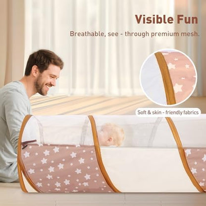 Kids Play Tunnel Toys for Toddlers 1-3, 69" x 18" Pop up Crawl Tunnel Tent for Boys and Girls, Play Tunnel for Kids to Crawl Through, Pordable Children or Dogs & Cats Indoor & Outdoor - Image 2