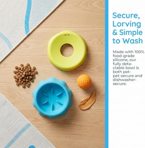Food Grade Silicone Slow Feeder Bowl, Chew Resistant & Odorless Pet Bowl for Cats & Dogs. Anti-Slip Design for Yogurt, Puree, Juice & Liquid Food, Prevents Vomiting, Bloating and Digestive discomfort - Image 2