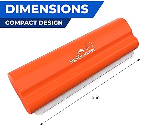 EquiGroomer 5-Inch Undercoat Deshedding Brush for Dogs & Cats, Orange - Image 3