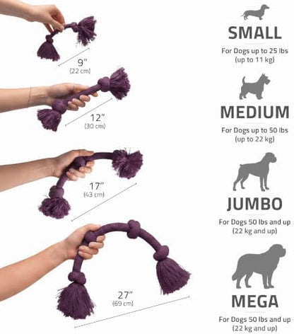 Playology Tug Rope Dog Toys for Small Dogs - Small, Bacon Scent, 2-pk - Image 5