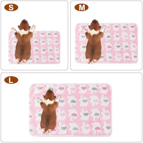 1 Pack 3 Blankets for Dog Puppy Cat (Small 23x16'', Pink, Yellow, Blue) - Image 2