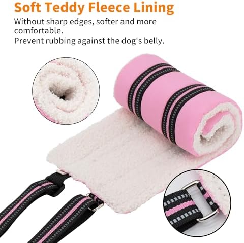 AIITLE Adjustable Dog Sling Dog Lift Harness Hind Leg Support, Pink XL - Image 2