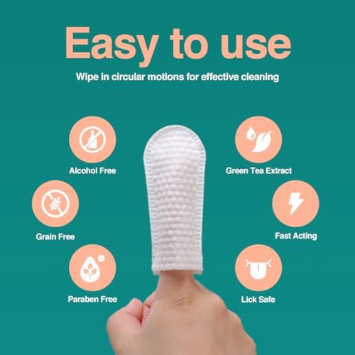 Pack of 90 Dog Teeth Cleaning Wipes - No-Rinse Dog Toothbrush & Effective Dog Dental Wipes (1.65 in x 3.15 in) - Image 6