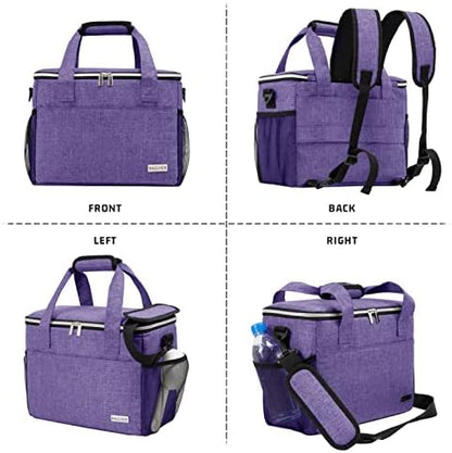 BAGLHER Dog Travel Bag Backpack Pet Supplies Backpack 5-Piece Set with Shoulder Strap 2 Lined Pet Food Containers 2 Foldable Feeding Bowls Essential Kit for Pet Travel - Image 2