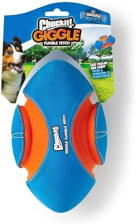 Chuckit! Giggle Fumble Fetch Ball Dog Toy 7.9", Makes Funny Giggle Sounds by Chuckit