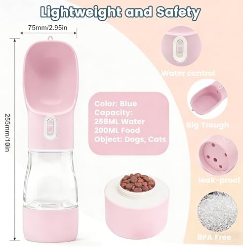 Dog Water Bottle Portable Drinking Water Bowl & Food Container - Image 5
