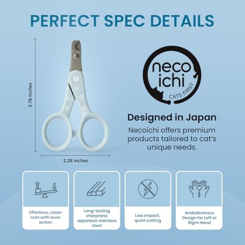 Necoichi Purrcision Stainless Steel Cat Nail Clipper, Made in Japan (Mint) - Image 2