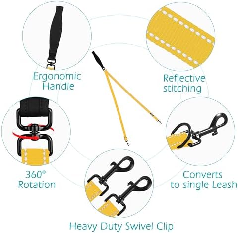 PetBonus Two Point Control Dog Leash, No Tangle Training Walking Leashes - Image 3