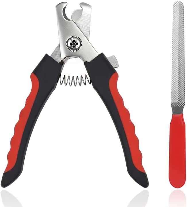 Dog Nail Clippers and Trimmers with Safety Guard — Sharp & Queit Dog Toenail Clippers for Large & Small Dogs with Free Nail File