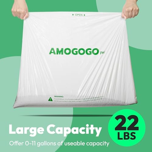 50 Pcs Waste Bags, Compatible with Litter Robot 4/5/3, Heavy Duty Cat Litter Trash Bags, Waterproof, White Replacement Litter Bags, 26.4" x 21.9" - Image 3
