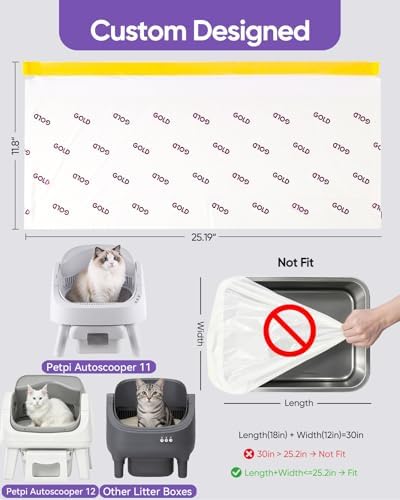 120 Count Automatic Cat Litter Bags for Pet Pivot 11/12 - Image 2