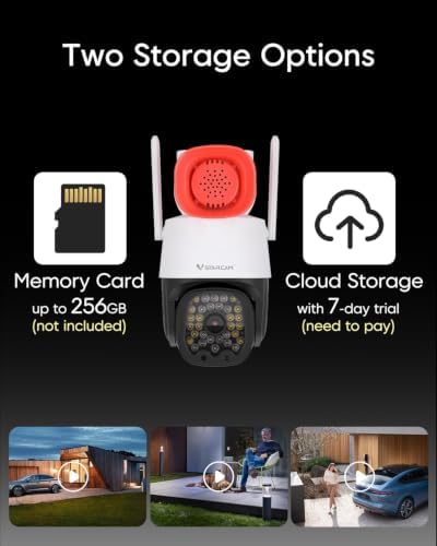 VSTARCAM 3MP Pet Cameras, Security Camera Indoor, Interactive Cat/Pet Camera with Phone App, 2.4GHz with IR Night Vision, AI Motion Tracking, 2-Way Audio, 24/7 Cloud & SD Card Storage - Image 5