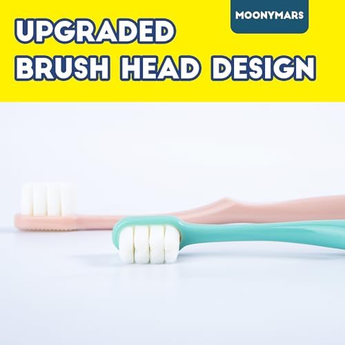 Dog Toothbrush Kit, Ultra Soft Pet Tooth Brush for Medium to Large Dogs & Cats 2 Pack, Pink - Image 2