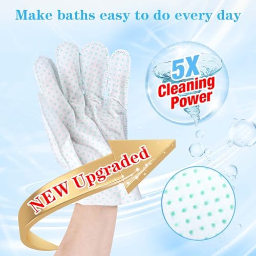 Dog Cleaning Gloves Wipes 30pcs Deodorizing Disposable Pet Grooming Bathing Gloves Extra Thick, No Rinse Shampoo Dry Cleaning Gloves for Dogs & Cats Paw Face Ear Fur and Butt - Image 2