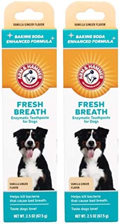 Arm & Hammer Fresh Breath Enzymatic Dog Toothpaste, Vanilla, 2.5 Oz, 2-Pack by ArmHammer