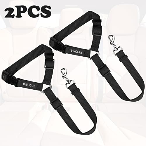 BWOGUE 2 Pack Dog Seat Belt for Car, Headrest Restraint Safety Leads - Image 2