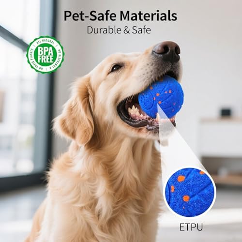 SCHITEC Interactive Dog Toy Ball, Automatic Moving & Bouncing Ball (Blue) - Image 4
