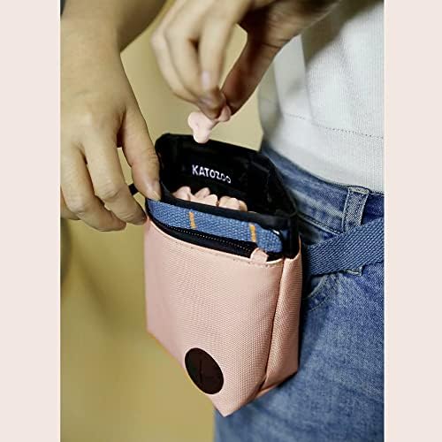 Dog Treat Pouch with Pet Training Clicker, Dog Training Treat Pouch Kit, Magnetic Closure, Hands-Free Training (Pink) - Image 3