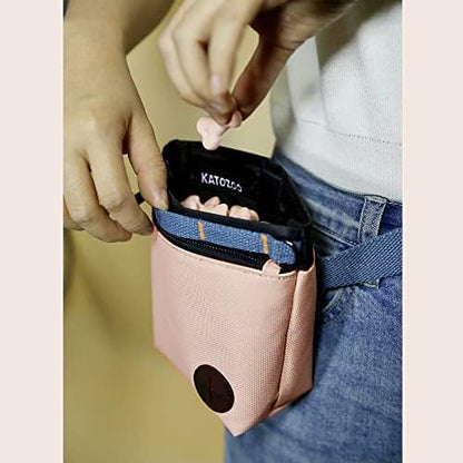 Dog Treat Pouch with Pet Training Clicker, Dog Training Treat Pouch Kit, Magnetic Closure, Hands-Free Training (Pink) - Image 3