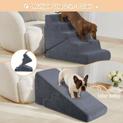 Dog Ramp for Bed, 23" H Dog Stairs for High Bed - Image 2