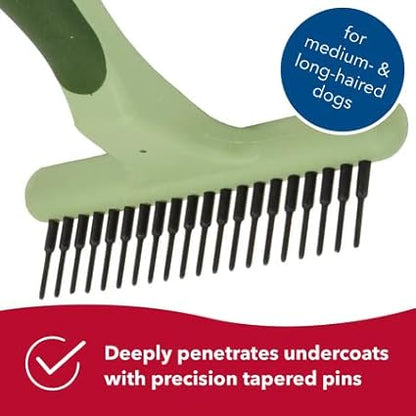 Coastal Pet Safari Dog De-Matting Comb and Undercoat Rake - Bundle for Matted Hair and Shedding Prevention