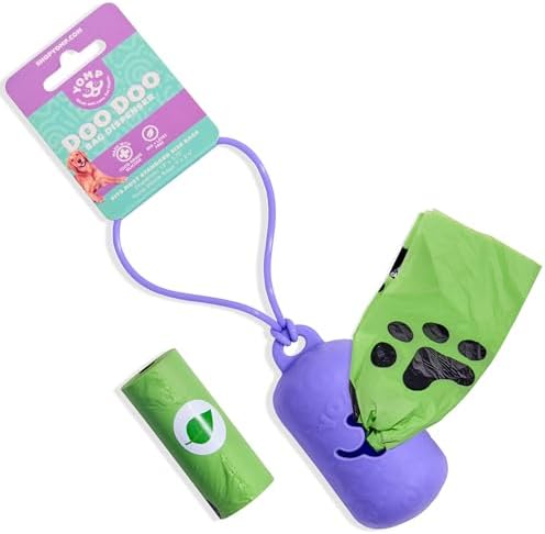 Yomp Poop Bag Holder – Silicone Dog Waste Bag Dispenser for Leash Attachment – Reusable Dog Poop Bag Holder - No Jingling. Silent (Includes One Standard Size Roll) by Yomp