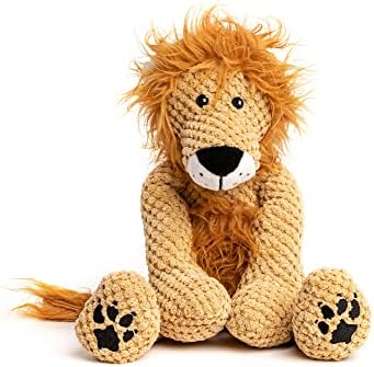 fabdog Floppies Plush Dog Toy - Cute & Durable Squeaky Dog Toys - Best Squeak Toy for Puppies and All Breeds | Ideal Pet Gift| Large Lion by fabdog