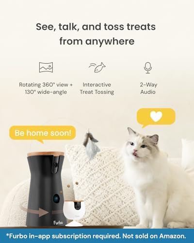 Furbo 360° Cat Camera + Mini [New Subscription Required at Setup] 2-Camera Bundle Nanny Subscription: Cat Safety & Home Security Alerts, Pet Camera with Speaker, Phone App & Night Vision - Image 2