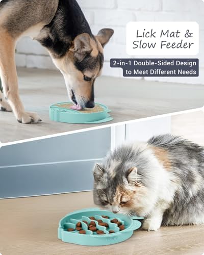 Coomazy Slow Feeder Cat Bowl Silicone Pet Puzzle Feeder for Slow Eating - Image 2