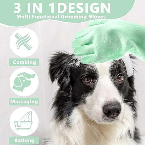 Pet Grooming Gloves—Dog Washing Gloves with High-Density Teeth - Image 3