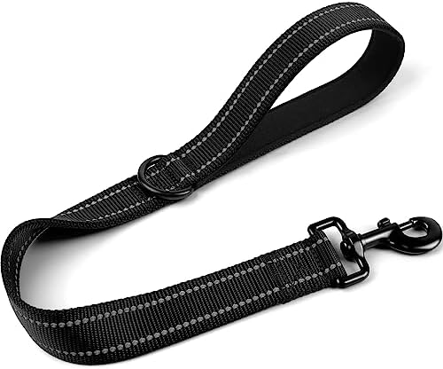 Joytale Short Dog Leash for Close Control & Training, 24", Black by Joytale