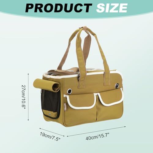 Cat Carrier for Pet Caramel Dog Cat Carrying Case Up to 16.5 lbs - Image 2