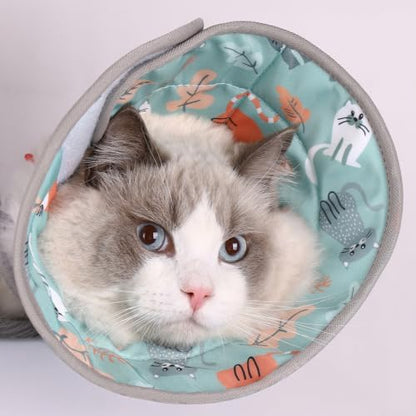 PawsPik Adjustable Soft Recovery Cone for Dogs & Cats, Medium, Light Blue by PawsPik