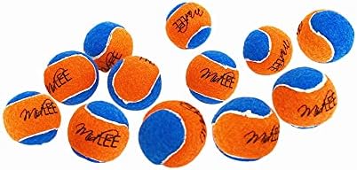 Midlee Squeaky Mini Tennis Ball for Dogs 1.5"- Pack of 12 (Orange/Blue) by MidleeDesigns