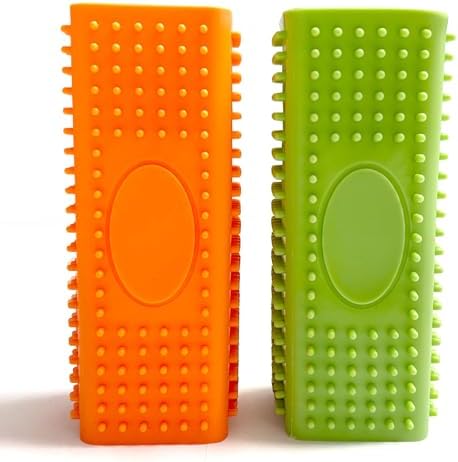 2pcs Pet Hair Remover, Dog Cat Block Roller Cleaner, Car Carpet Cleaner Brush for Small Animals, Pet Hair Removal Tool for Interior, Furniture, Sofa, Car Seat (Orange+Green) by WOPPOWFINDWHATYOULOVE
