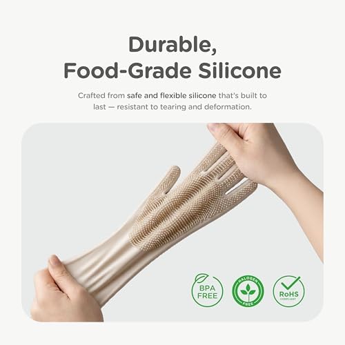Pet Grooming Silicone Gloves, Gentle Dog Bathing Shampoo Brush - Image 5
